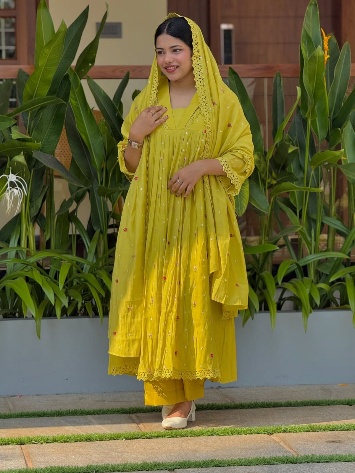 Vasundhara Sunlit Embroidered Kurta Set