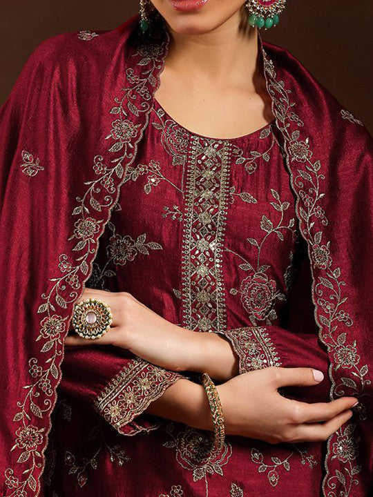 Zarmina Royale Floral Embroidered Suit Set