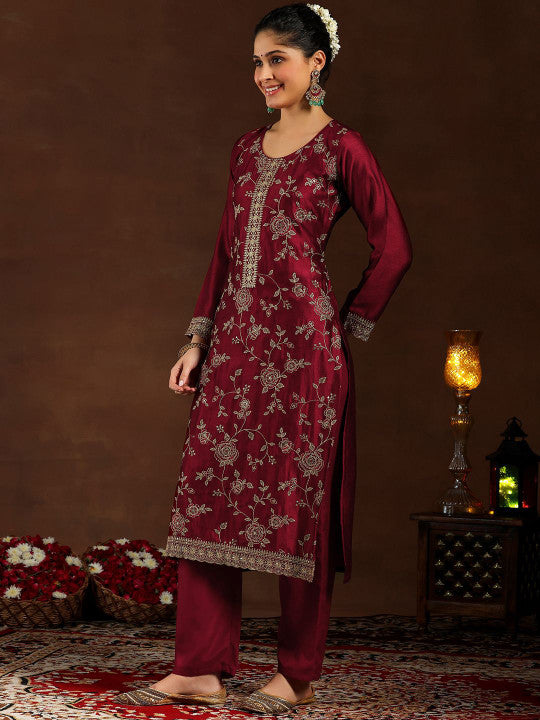 Zarmina Royale Floral Embroidered Suit Set